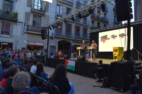 Acte de la CUP a la campanya catalana del 12M, 2024